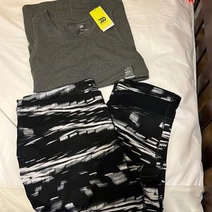 Women’s Tek Gear workout capris size 1X and 1 all in motion NEW tank size XL.